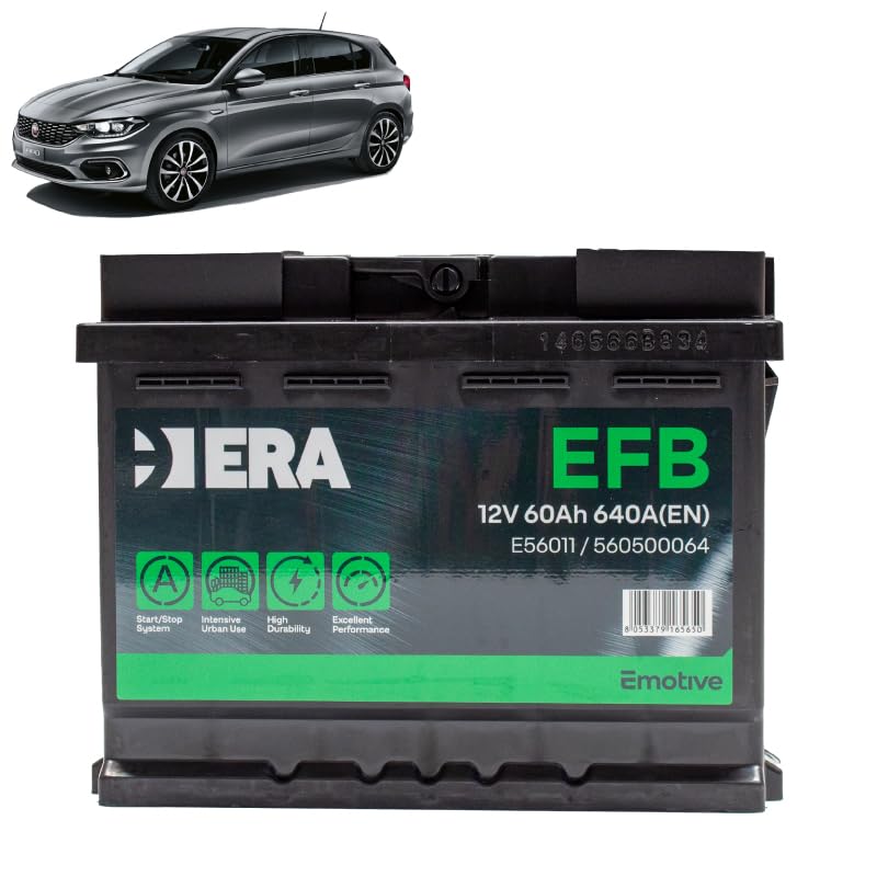 Batteria 60Ah EFB per Fiat Tipo 1.3 1.6 MJT gasolio 2016+