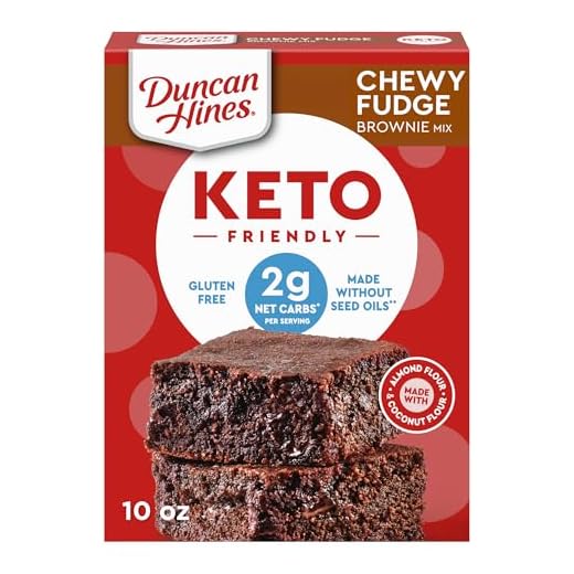 Duncan Hines Keto Friendly Chewy Fudge Brownie Mix, Gluten Free, Zero Sugar Added, 10 oz