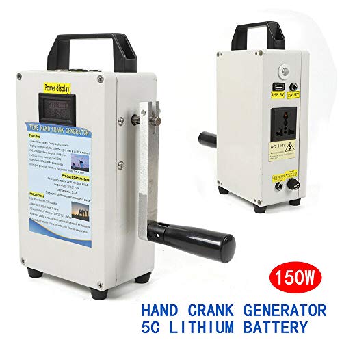 Denestus Portable Hand Manual Crank Emergency Power Generator Usb Charger Sos Camping Household Power Supply Emergency Charger 110V #TOP5