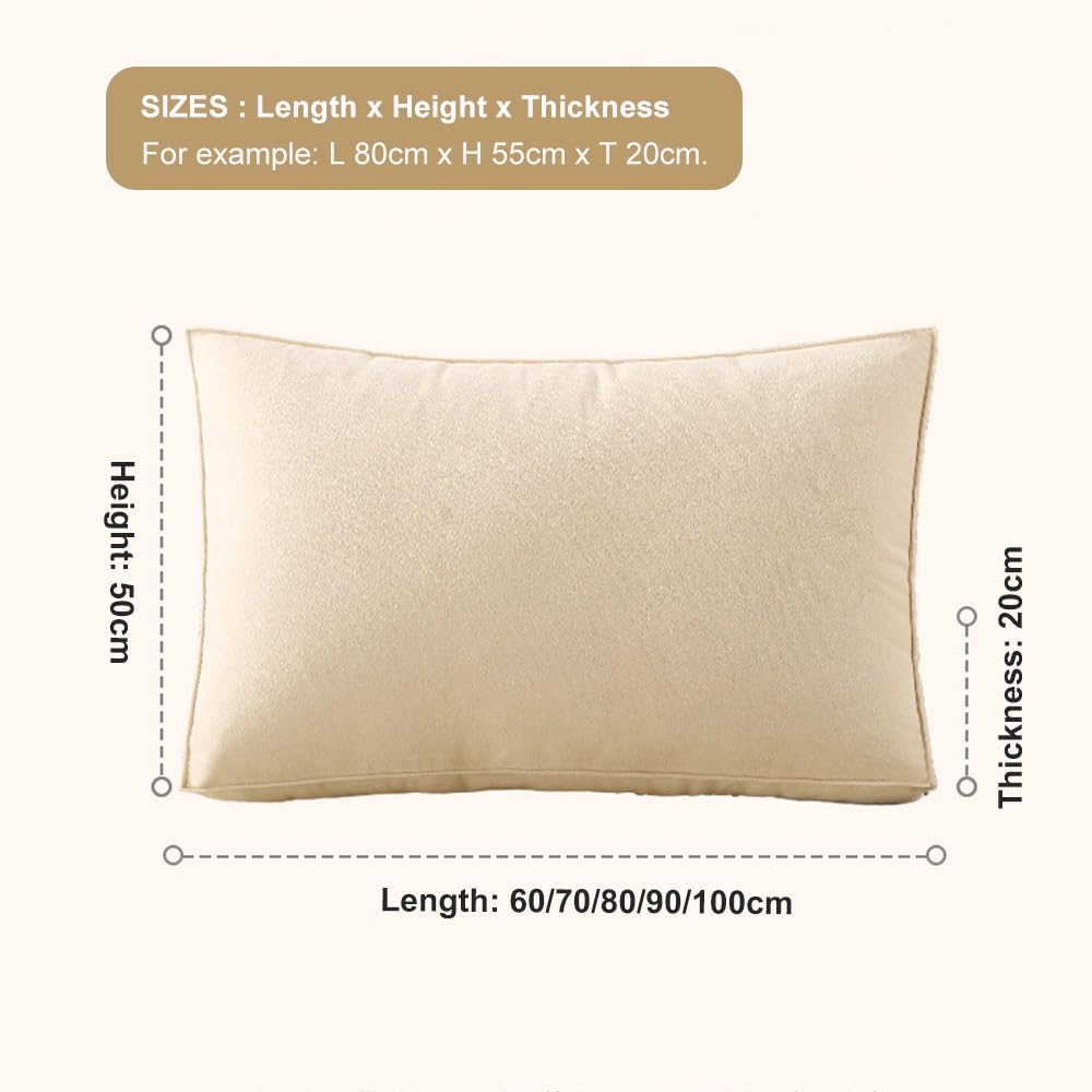 Cuscino ergonomico da lettura per letto e divano, cuscino di supporto per la schiena, 70 x 50 x 20 cm, ideale per comfort e relax, perfetto per leggere e rilassarsi (1 pezzo)