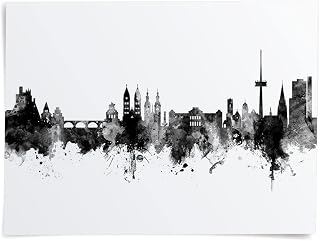 Koblenz Germany Skyline art print poster, unframed -3998