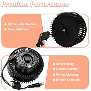 Hiorucet S97015157 Motor & 99020276 Blower Wheel Assembly for Nutone Broan DX110, 672SP, DX70L, 676-D/2676F-A, 784, 683-C, DX50L, 646D, 763N, S97015162 97015157 Bathroom Exhaust Fan Replacement Parts.