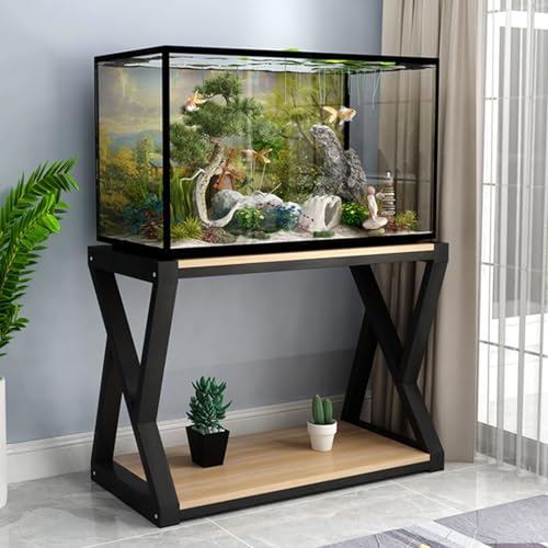 Support en métal pour aquarium à 3 niveaux et étagère de rangement