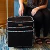 Everything Mary Rolling Scrapbook Tote – Black & Floral Trim Craft Bag with Wheels – Storage Organizer for Scrapbooking, Papercraft, Art Supplies & Craft Tools #3