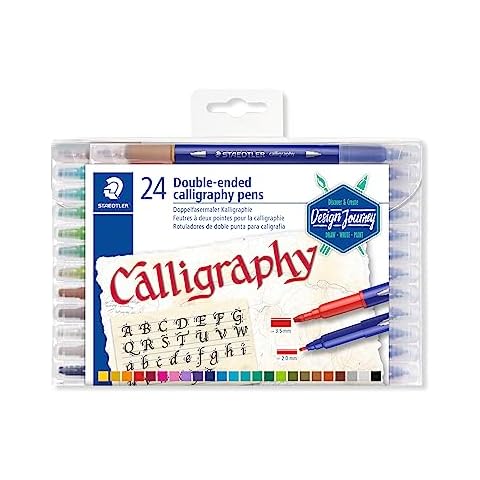 STAEDTLER 3005 TB24 Double-Ended Fibre-Tip Calligraphy Pens Cover