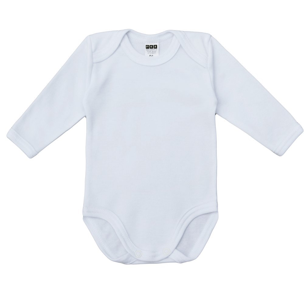Body de manga larga para bebé, 100% algodón, unisex, para niñas y niños, color blanco natural, paquete de 5 unidades