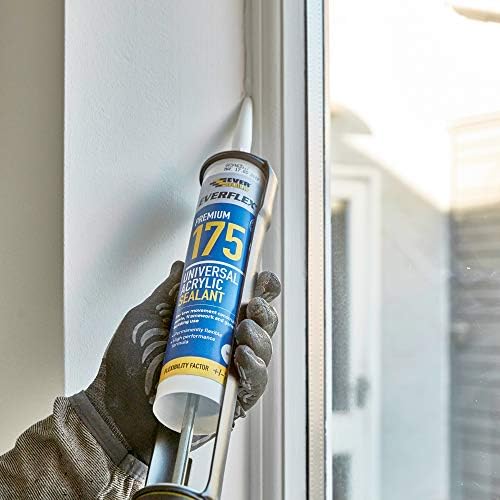 Everbuild Premium 175 Premium | High Quality Universal Acrylic Sealant, Suitable for Internal and External Sealing - 300ml - White