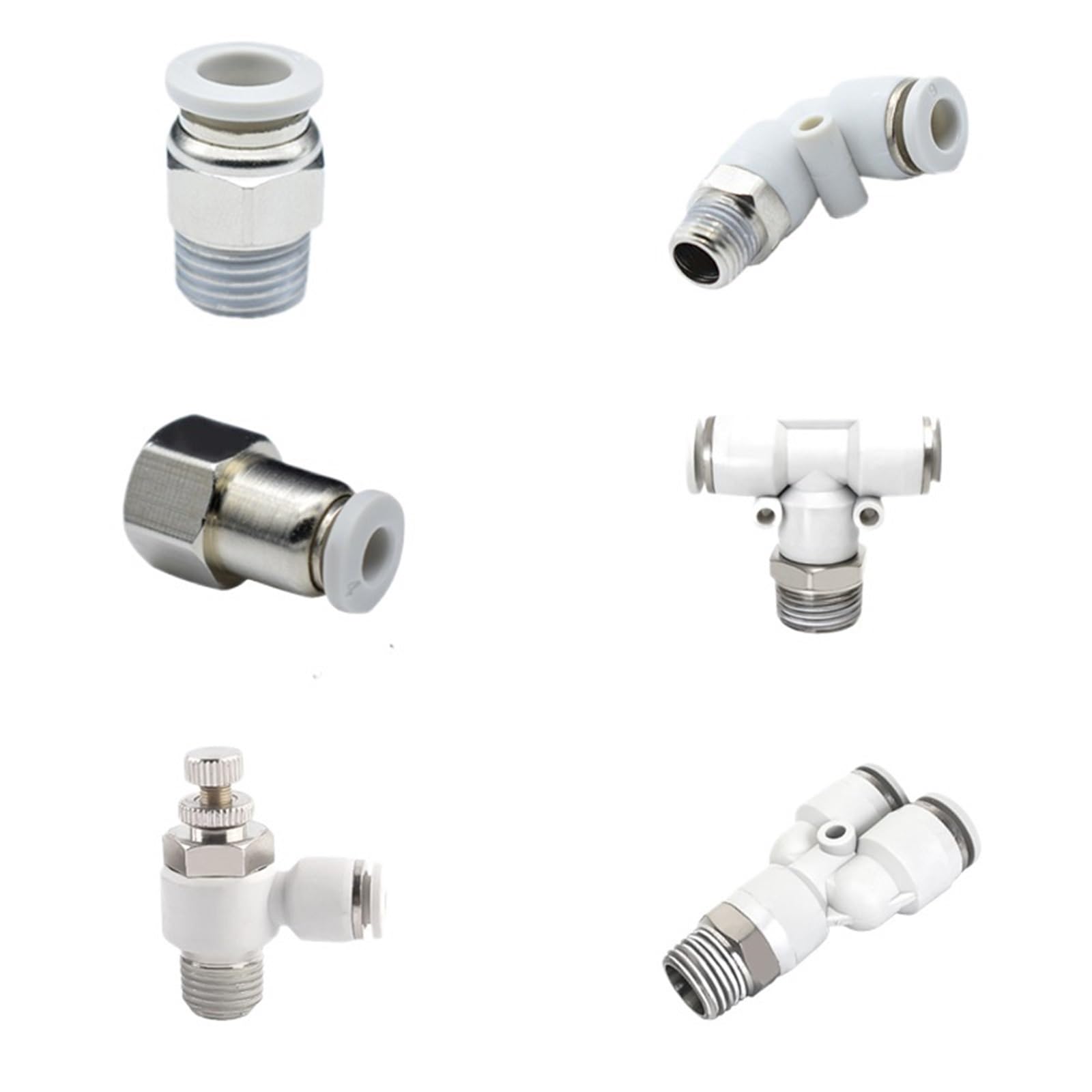 Jwvialel 8-02 1Pcs White Pcf Type Air Hose Rapidities Pipe Quick Release Pneumatic Fitting(8-02)