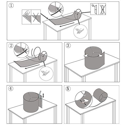 Wellmet 13"X13"X10" Lampshade Assembly Required For Table Lamp,Bedside Lamp,Floor Lamp,Fabric Drum Lampshade Mid-Century Modern Style,Spider Fitter,Black Gold #TOP2