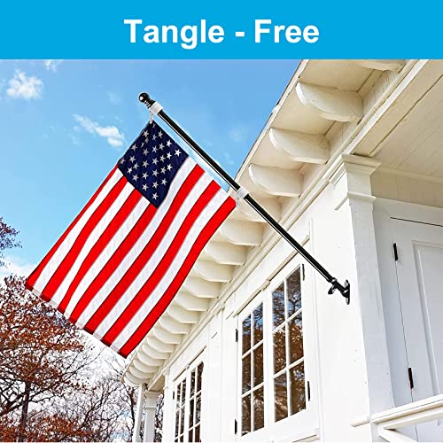 Sdmetei Flag Pole Rings, Plastic Flag Pole Kit, 360 Degree Tangle Free Flag Pole Clips, Rotating Flagpole Mounting Rings For 1In Diameter Flag Pole (2 Pieces) #TOP5
