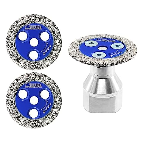 SHDIATOOL Diamond Saw Blades Mini Cutting Disc for Marble Granite Stone Concrete Masonry on Angle Grinder 3pcs 40mm Cover