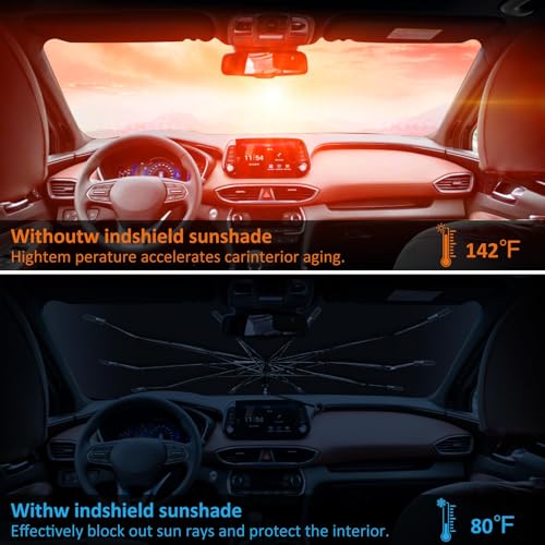 Parasol coche delantero para proteger el viaje familiar en verano 2