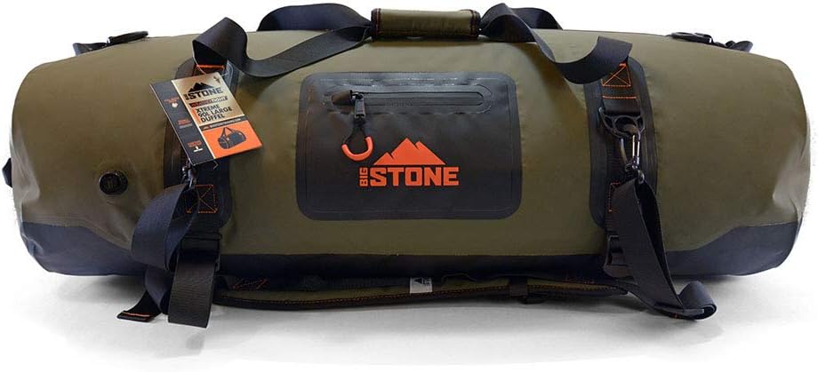 Big Stone Fully Waterproof, airtight, Submersible, Heavy Duty, Rugged, Scuba Zipper Dry Bag - Carry as Duffel, Backpack or Shoulder - Large/x-Large (90 Liter)