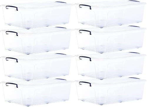 Miniatura 20 de Superio Cajas de almacenamiento transparentes con tapas, contenedores de plástico de 4.5 cuartos para organizar, cajas apilables, sin BPA, no