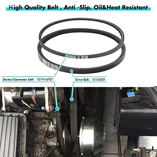 10L0L Golf Cart Clutch Drive Belt/Starter Generator Belt For Club Car Ds&Precedent(Years 1997-2015),Oem 101916701, 1016203 #TOP2