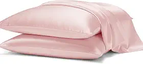Kit 2 Fronhas Cetim Anti-frizz Seda Alto Brilho Par (Rosa-claro)