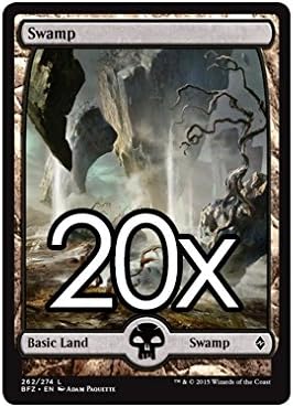 20 Battle for Zendikar Swamp #262 Magic The Gathering Basic Full Art Land Lot
