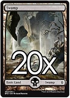 20 Battle for Zendikar Swamp #262 Magic The Gathering Basic Full Art Land Lot