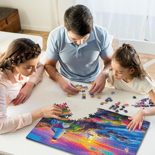 Puzzle de 1000 piezas de faro costero para relajación en el hogar y decoración 6