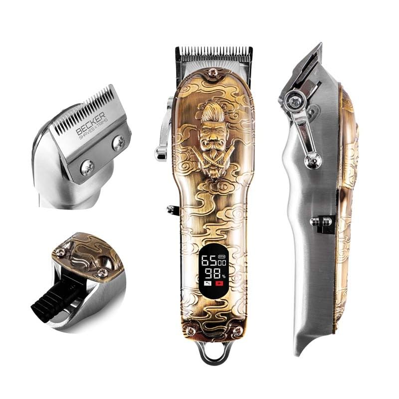 Kit 2 Tondeuses Sans Fil Cheveux Et Barbe Avec écran Led, 7 Sabots Et Trousse De Voyage - Twinbarber Becker