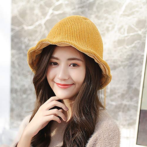 Bonnet tricoté chaud en maille rétro avec coupe chapeau bassin