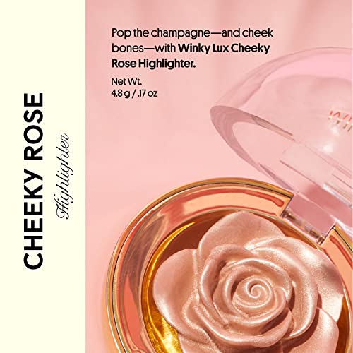 Winky Lux Cheeky Rose, Cream Highlighter with Vitamin E, Gold Highlighter, Makeup Highlighter, Champagne