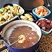 Artestia Cast Iron Fondue Pot Set for Cheese & Chocolate, Fondue Set for 6 with Burner & 6 Forks, Swiss Fondue Pot for Party, Family & Gift, Blue