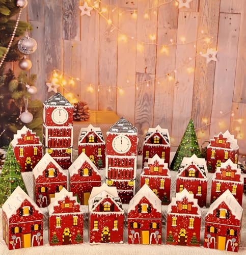 24 Christmas Empty Advent Calendar Boxes to Fill, Christmas Advent Calendar 2023 for Adults Kids Countdown