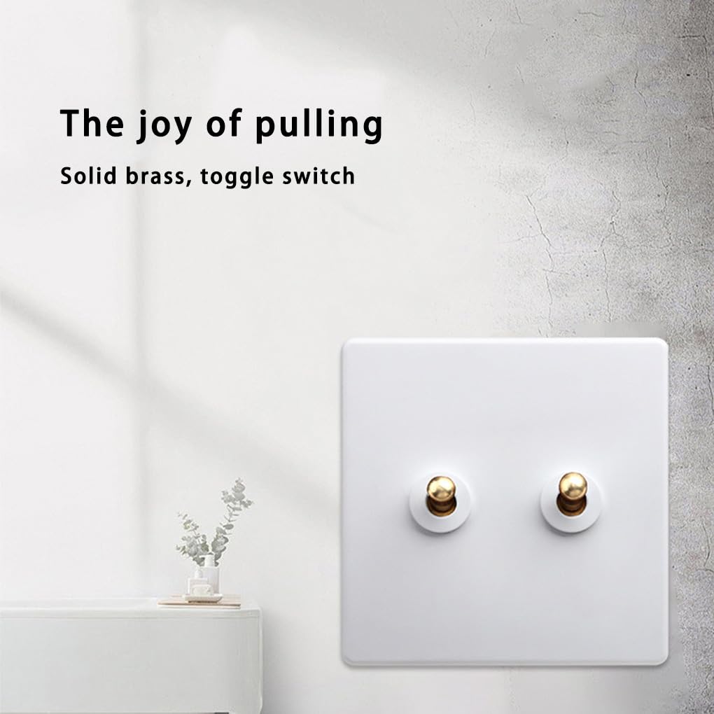 Schalter Wandtaster Steckdose Hebel Toggle Control Weiß Verbesserung Antik Haushalt Messing Lampe Panel Zubehör Versorgungsstecker 2 Typ 2
