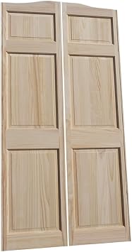 Cafe Doors by Cafe Doors Emporium | 75"T Pine Raised 6 Panel Cafe Door | Premade for 36"W Finished Opening | Saloon Restaurant Swinging Kitchen Parlor Butler Eliason Tall Pantry Door | Includes Hinges