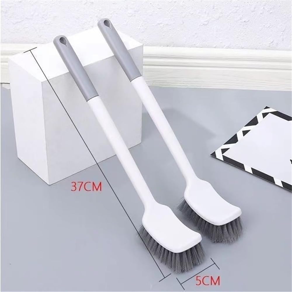 Juego de 2 escobillas cuadradas para inodoro, diseño sin esquinas, para limpieza de baño, cepillo de inodoro montado en la pared, herramienta de limpieza eficaz e higiénica