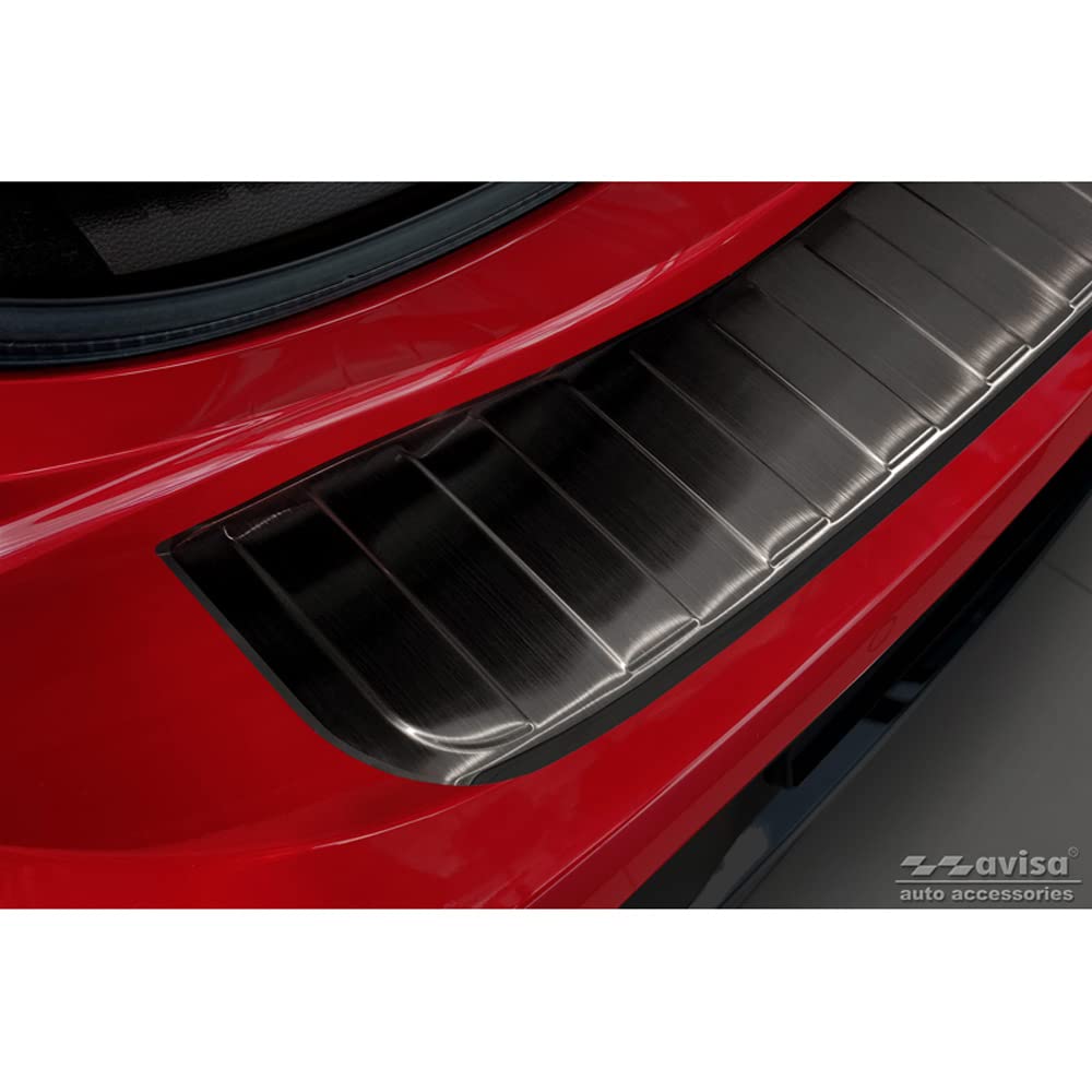 Avisa Protezione paraurti Posteriore in Acciaio Inox Nero Copatibile
