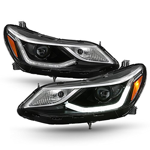 ACANII - For 2016-2018 Chevy Cruze Projector Style w/LED DRL Headlight Headlamp Head Light Lamp- Driver & Passenger Side