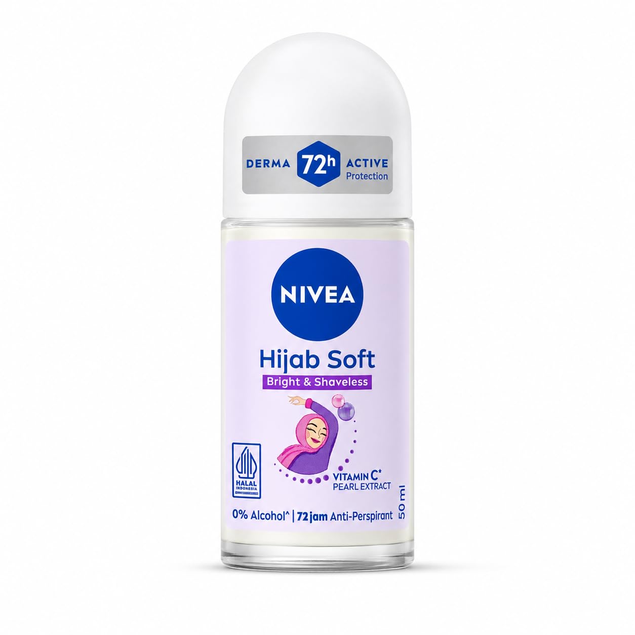NIVEA Hijab Soft Bright & Shaveless Anti-Perspirant Roll-On for Women, 72H Protection, Vitamin C & Pearl Extract, 0% Alcohol, 50 ml-image-33