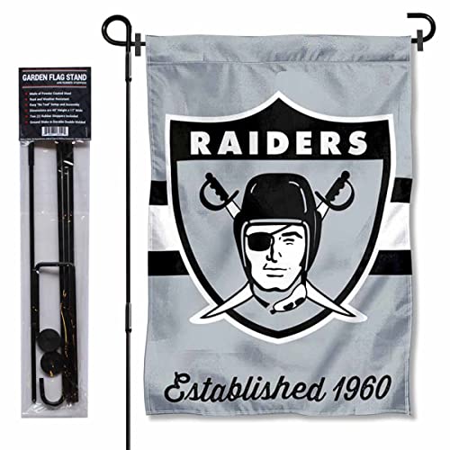 Drapeau de jardin Las Vegas Raiders vintage WinCraft mât métal décoration extérieure NFL