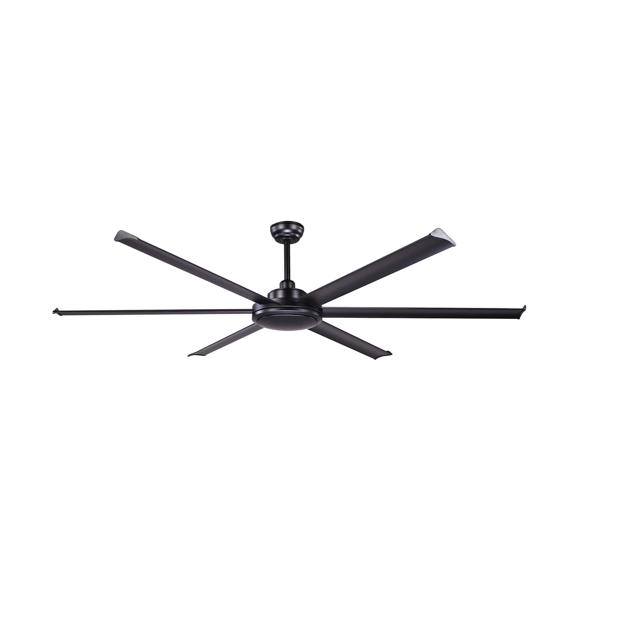 Ventilateur de plafond XL Faro Rotterdam noir mat pour rafraîchir une véranda