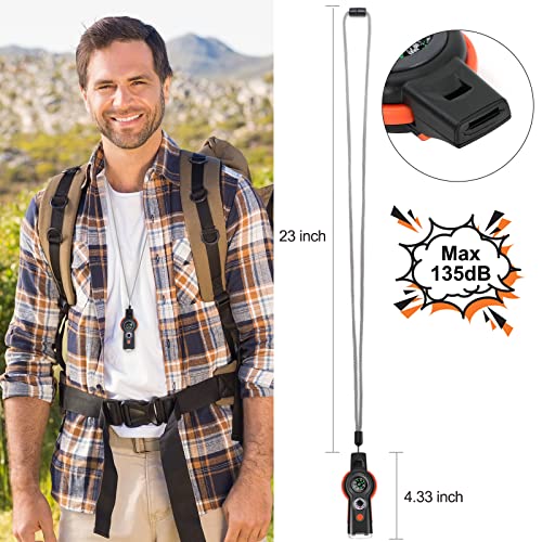 Yl Mainland YL001 7-In-1 Emergency Survival Function Whistle, Outdoor Multifunctional Tool Safety Whistle With Lanyard, Ideal For Kayaking, Boating, Hiking, Camping, Climbing, Hunting, Fishing, Rescue Signaling thumb #3