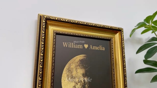 Amazon.com: Custom Moon Phase and Name Wooden Frame with Your Text