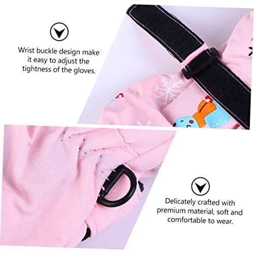 1 Par luvas de esqui infantil luva de esqui infantil luvas de esqui antiderrapantes luvas impermeáve