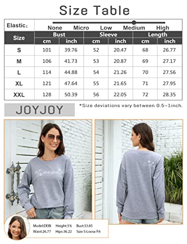 Joyjoy Back Cat Graphic Sweatshirt Women Cat Paw Print Funny Long Sleeve Tee Crew Neck Top Pullover Grey L #TOP6