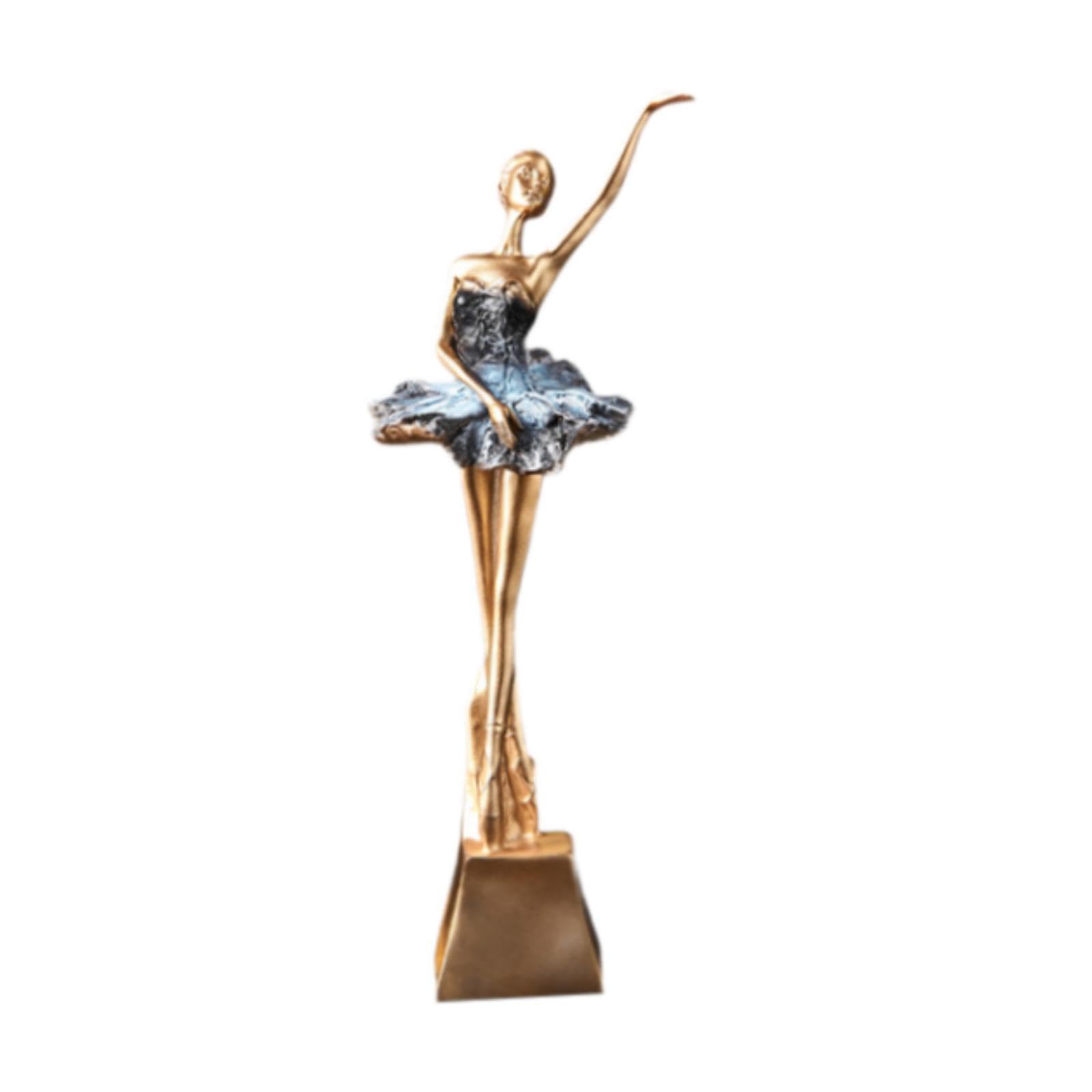TWISAXC Resin Sculpture Ballet Dancer Statue Ornament Figure Modern Art Craftsmanship Elegance Home Decoration And Is Warm, Style B