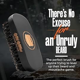 Wild Willies Beard Brush & Beard Balm Leave-In Conditioner Kit, Boar Bristles, Travel Size, Ergonomically-Designed Handle, Promotes Fast Beard Growth & Removes Itch