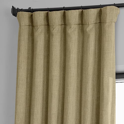 HPD-Half-Price-Drapes-Faux-Linen-Room-Darkening-Curtains-96-Inches-Long-Luxury-Linen-Curtains-for-Bedroom-Living-Room-1-Panel-50W-X-96L-Butterscotch