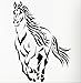 Large Animal Run Horse Mustang Wall Decal Sticker Living Room Stickers High 105cm Wide 78cm Black Color
