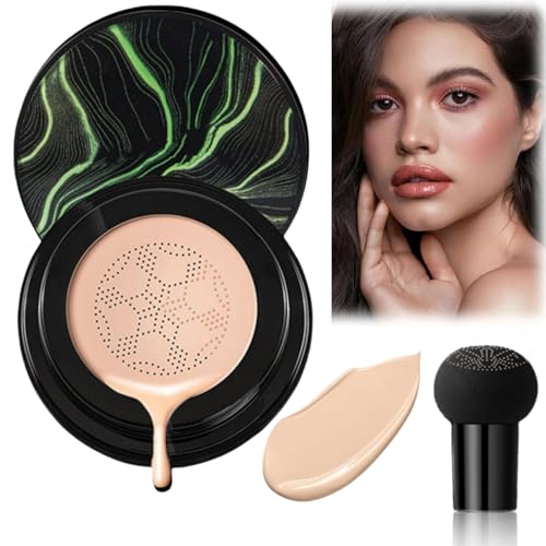 Mushroom Head CC Cream Foundation Air Cushion CC Cream Foundation Full Coverage for Flawless Powder Foundation Makeup make-up concealer Skin Color Basic BB, Moisturizing and Brightening (B, 20g)