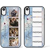 EKAM Personalised Phone Case For Apple iPhone XR, Add Your Text & 4 photo multiple Picture/Photo ...