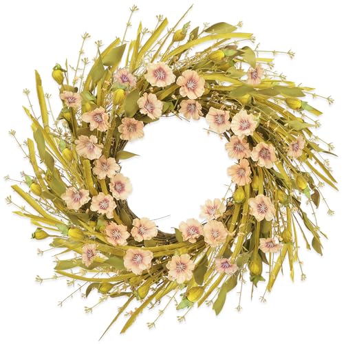 Luabue 26''Large Fall Wreaths for Front Door Autumn Wreath with Artificial Daisies Dried Flower Fall Wreaths for Indoors Outside Farmhouse Wall Decor