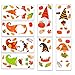 HONGECB Ringraziamento Adesivo Finestre, Autumn Window Decal, Finestra Adesivi, Adesivi per finestre in vetro, Stickers per Fnestra per Decorazioni di Feste Autunnali 8 Sheet