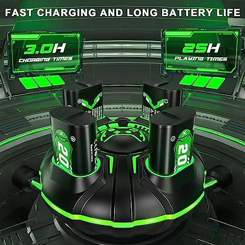 image for Ukor Fast Charging 4 x 2000mAh Rechargeable Battery Pack with Charger 