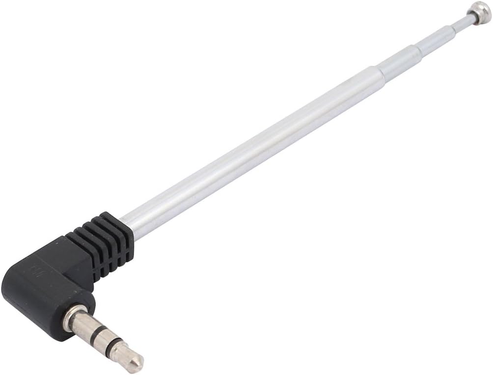 sourcing map 4 Sections Telescoping AM FM Radio Antenna 3.5mm Connector 9.6-inch Length